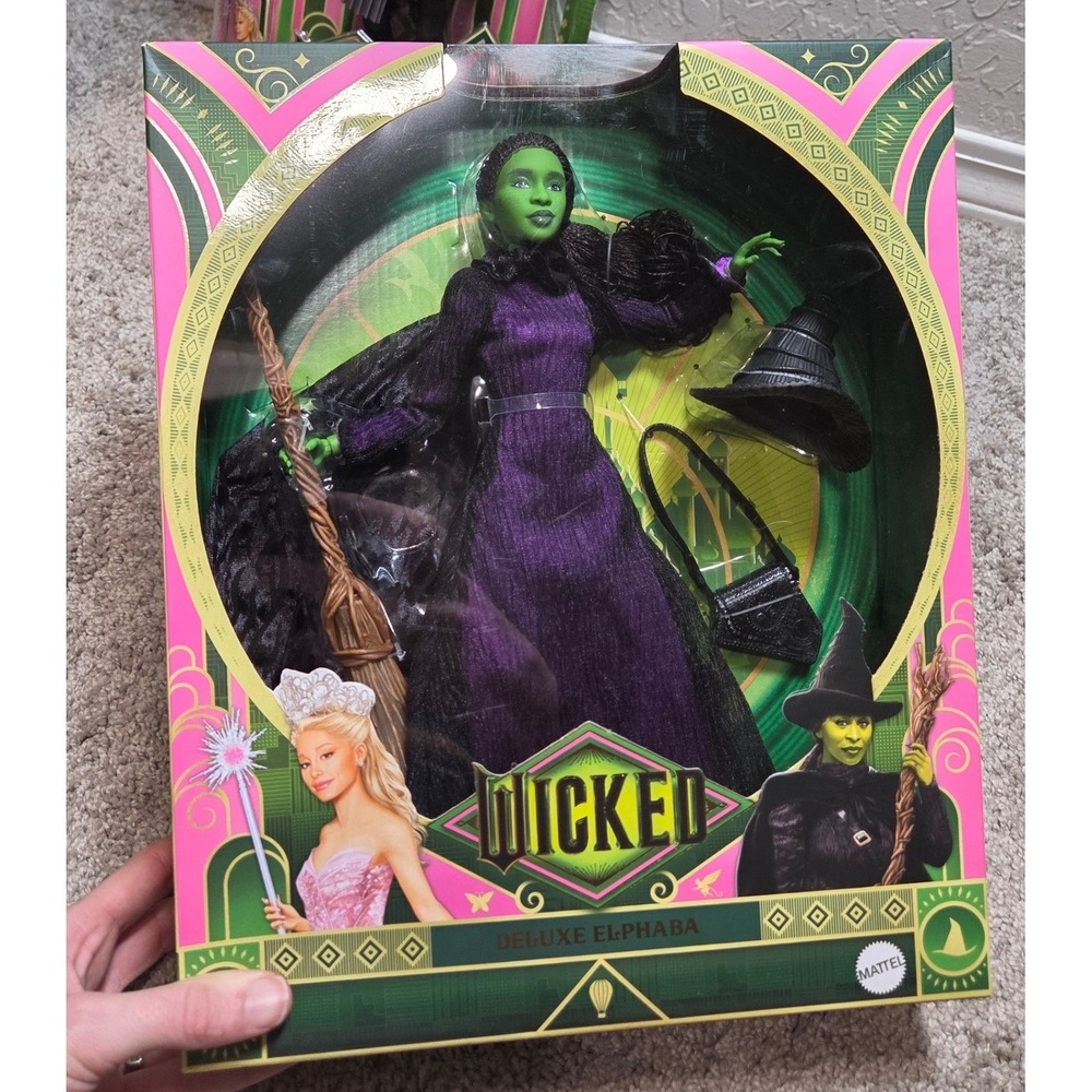 Wicked Deluxe Elphaba & Elphaba at Shiz University Mattel Dolls URL Misprint - Picture 3 of 6